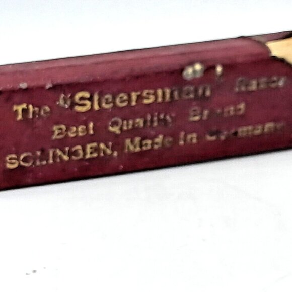 RARE Vtg STEERSMAN Straight Razor Solingen Germany Original Box Carbon Steel - Picture 9 of 9